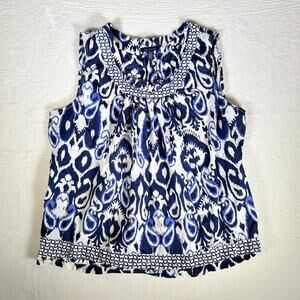 Tommy Hilfiger Womens XL Ikat-print (Abstract) Boho Flowy Vintage Inspired Sheer